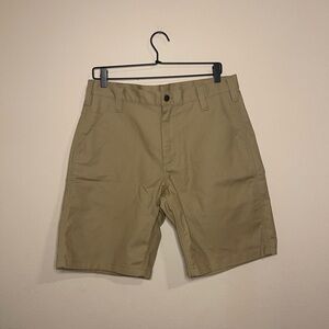 Carhartt Shorts Men's 34 Tan Rugged Professional Series Flex Relaxed Work